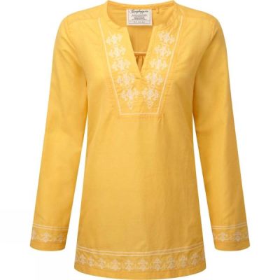 Top Craghoppers Clemence Manga Larga Mujer Amarillo - Chile WQG015278